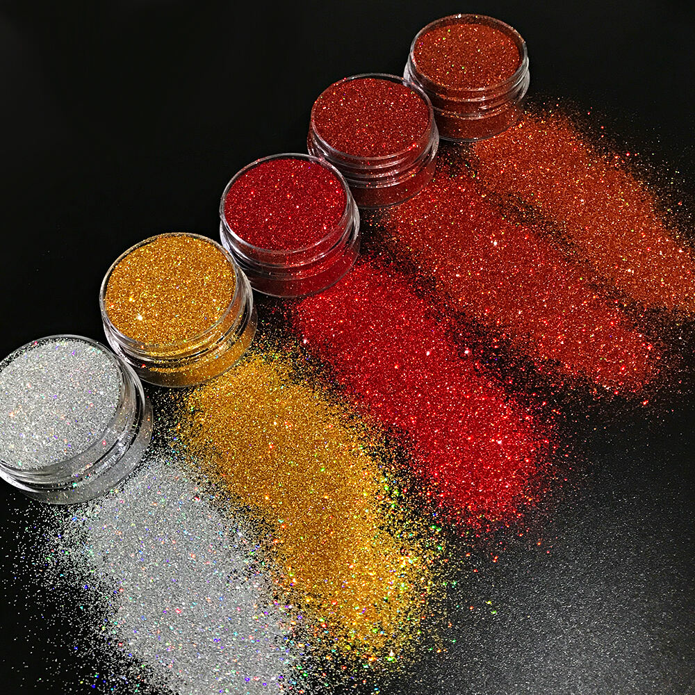 Eco Friendly Manufacturer Polyester Festival glitter for christmas resin molds Nail Art red holographic glitter factory