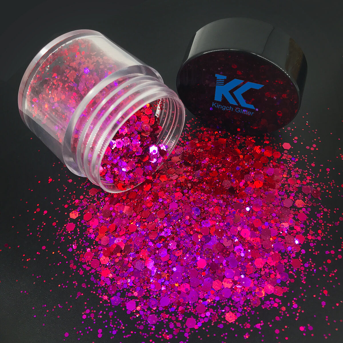 Wholesale Non-Toxic Eco-Friendly Polyester Glitter Hexagon High Sparkly Chunky Glitter factory