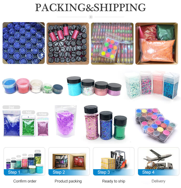 New Holographic Hexagon Mix Size Glitter Powder Bulk Chameleon Color change Fish Scale glitter supplier