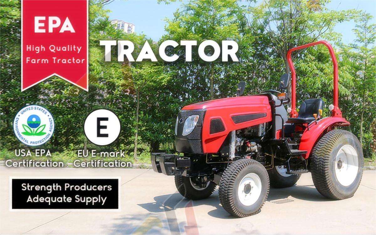 EPA engine 25 HP tractor mini farm 4 wheel drive HST transmission tractor for USA Canada manufacture