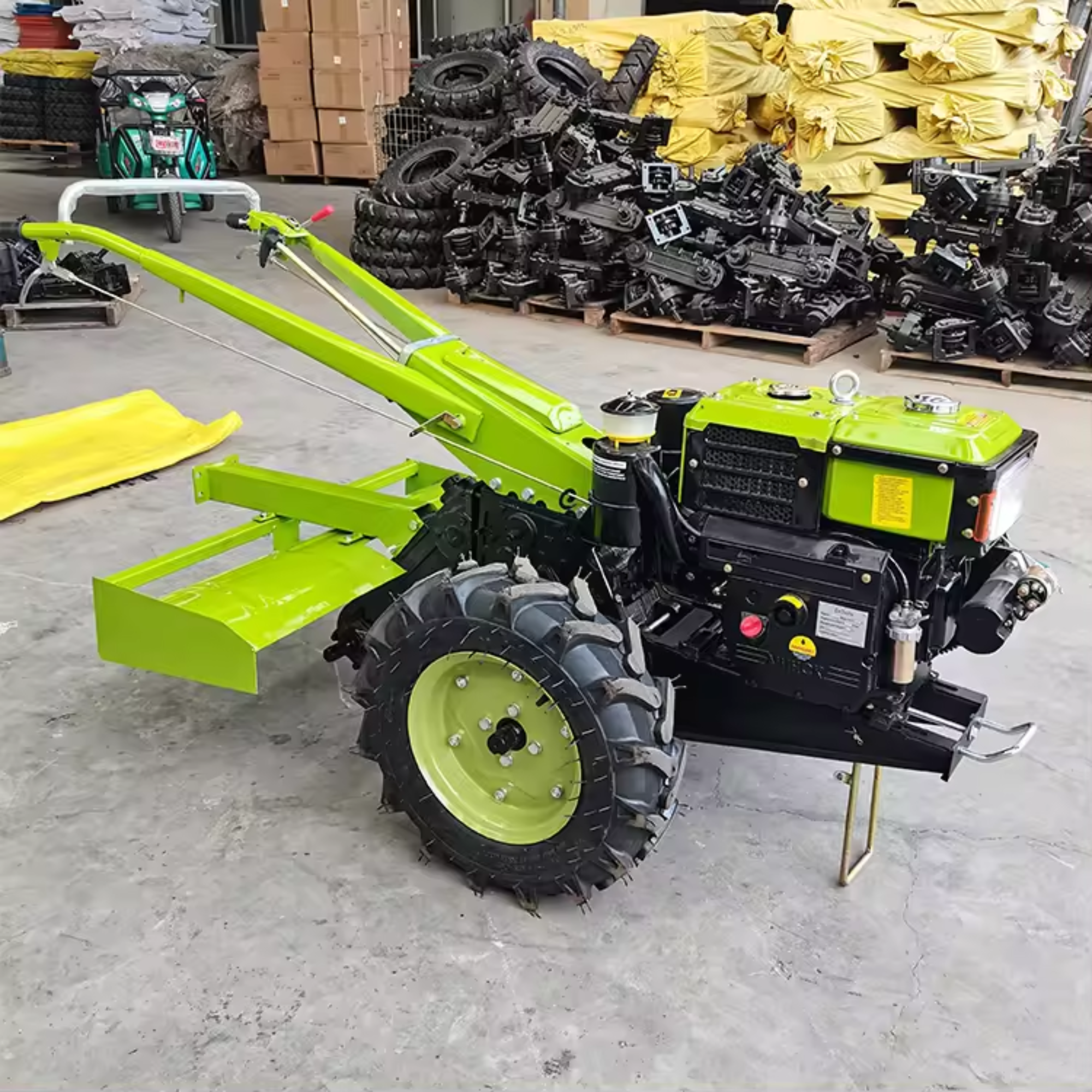 Tractors  hot sale walking tractor Agricultural walking tractor mini garden tractors price cheap 