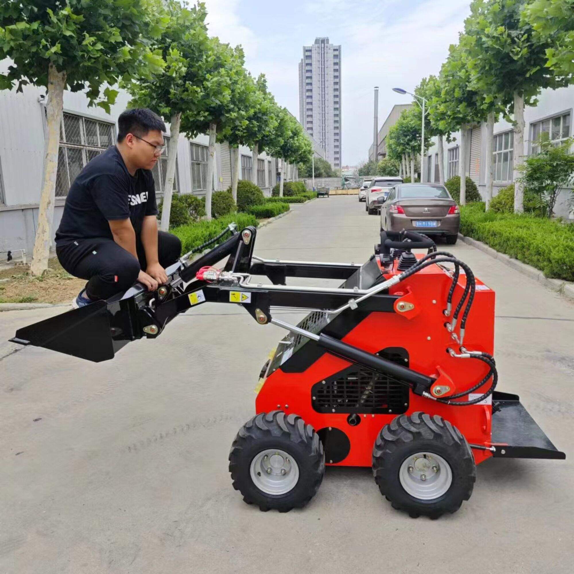 WY380 rated operating weight 380 KG cheap diesel/gasoline mini skid steer loaders track/wheel loader