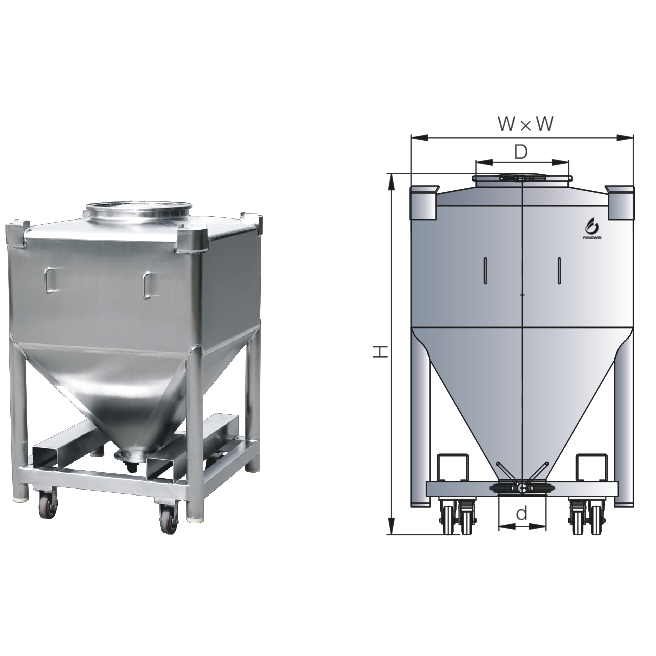 Lifting type mixing hopper