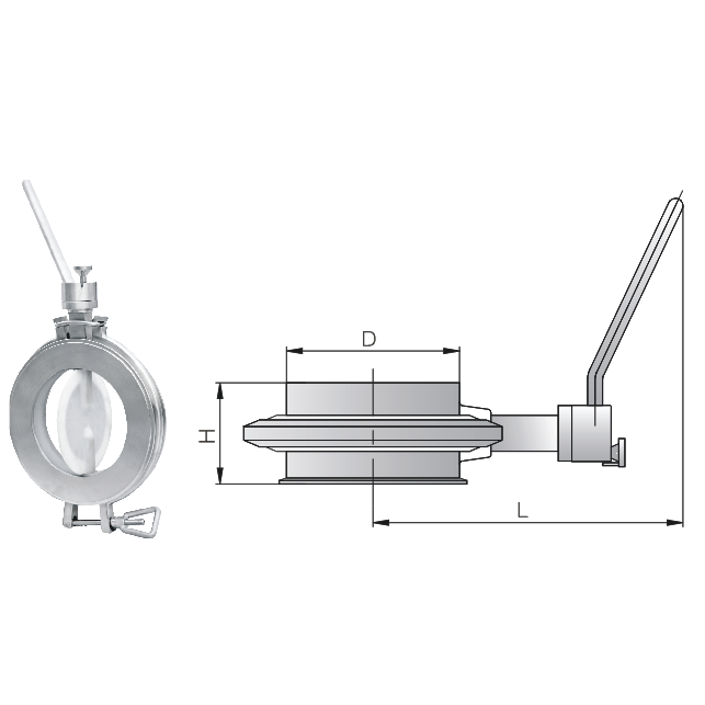 Tablets and capsules encapsulated butterfly valve