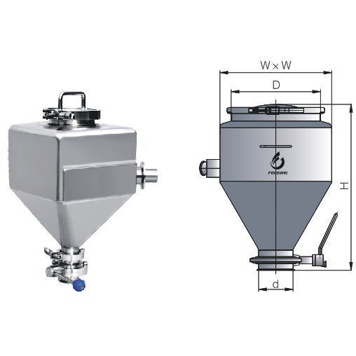 Moveable type mixing hopper