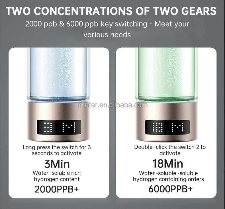 6000ppb Hydrogen Water Bottle details