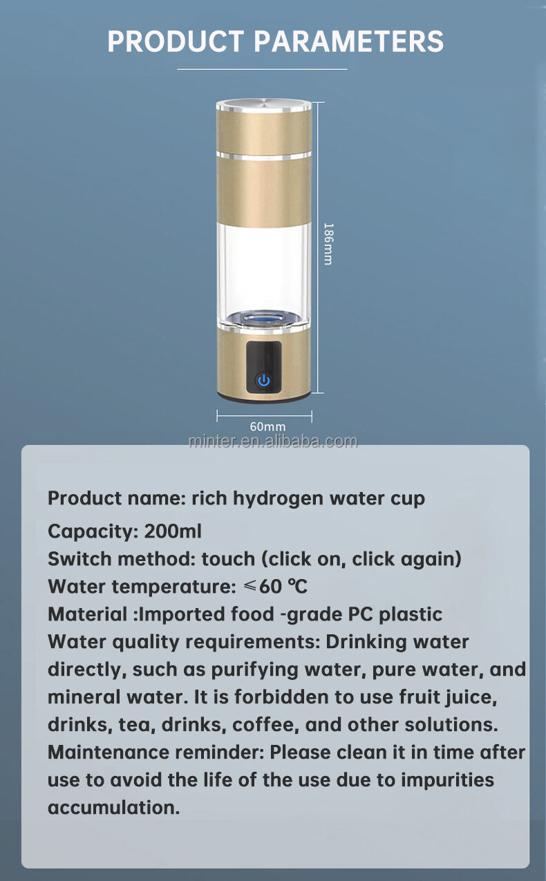 Factory wholesale Portable Hydrogen Water Ionizer Machine Rich Hydrogen Water Health Cup for Home Travel details