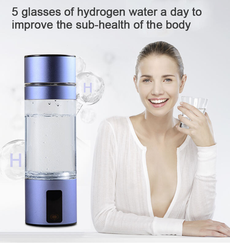 New Electrolyzed Water Cup Smart Portable Hydrogen Production Bottle 5000ppb Hydrogen-Rich Water Cup with Touch Screen supplier