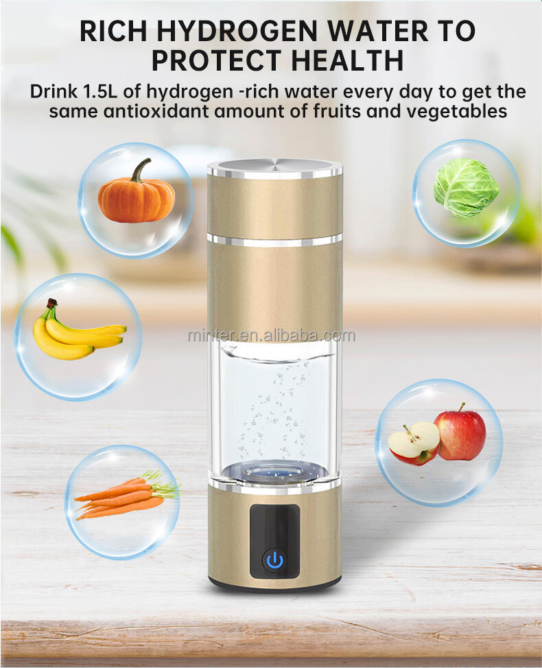 Factory wholesale Portable Hydrogen Water Ionizer Machine Rich Hydrogen Water Health Cup for Home Travel manufacture