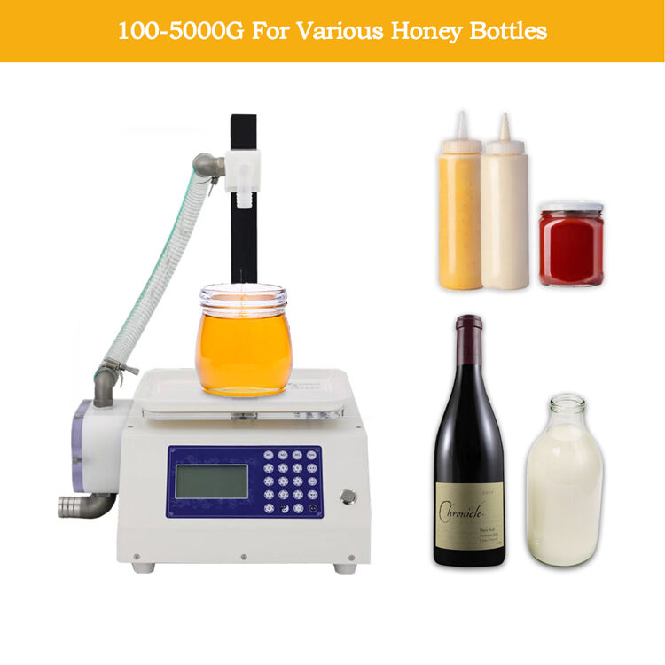 High Efficiency Paste Filling Machine Anti-drip Spout Food-degree Automatic Honey Filling Machine 100-5000g supplier