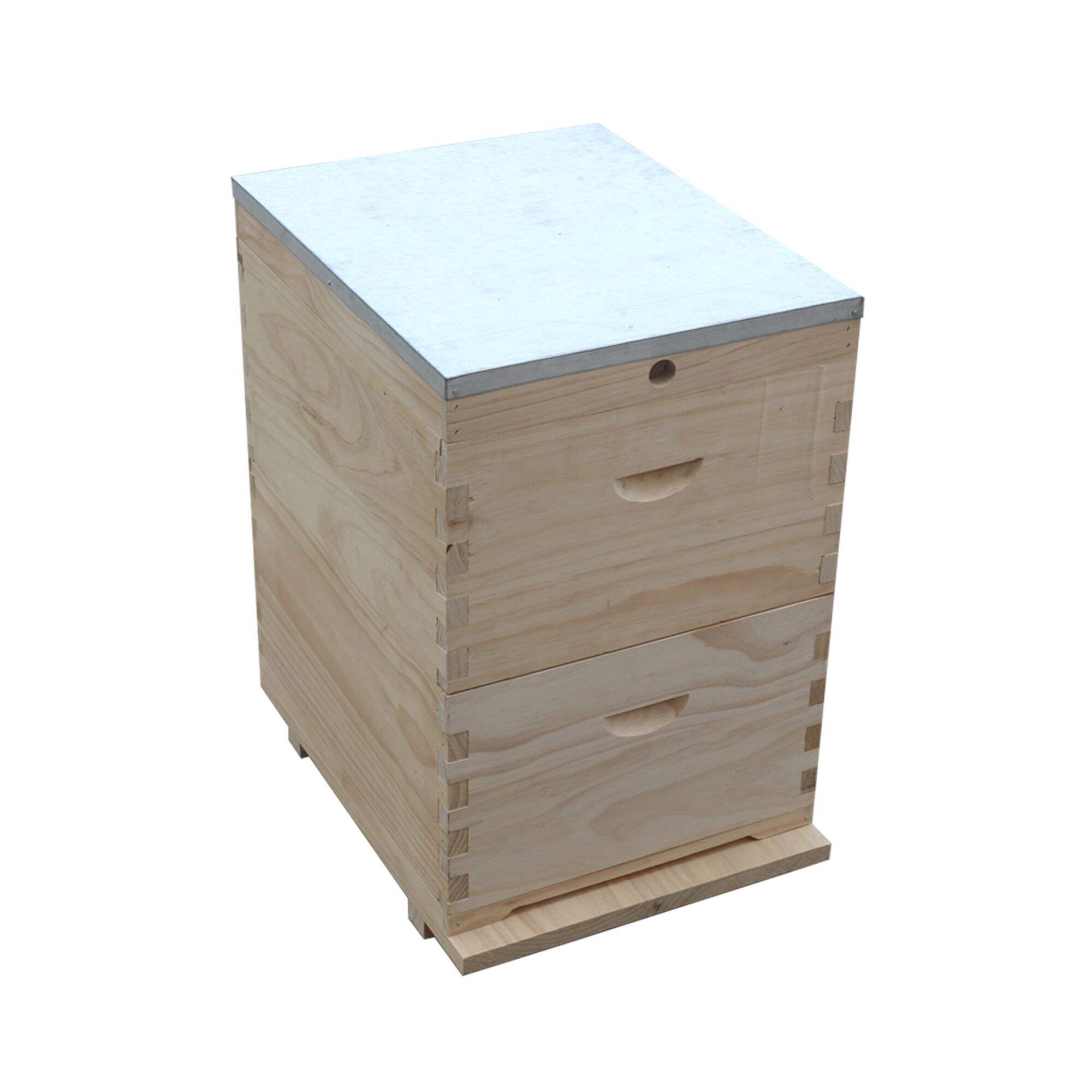 Langstroth National Beehive for Sale: Two-Layer Design with 8/10 Frames - Premium Wooden Beekeeping Equipment for Honey Comb & Bee Boxes