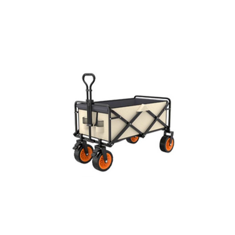 product jp outdoor shopping trolley picnic cart camping wagon  foldable camping trolly cart folding platform-2