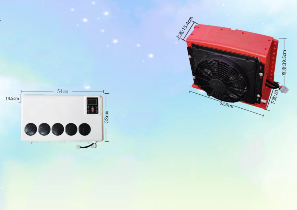 High Quality 24v Split Air Conditioning Truck Tractor Excavator Van Vehicle Trailer Air Conditioner factory