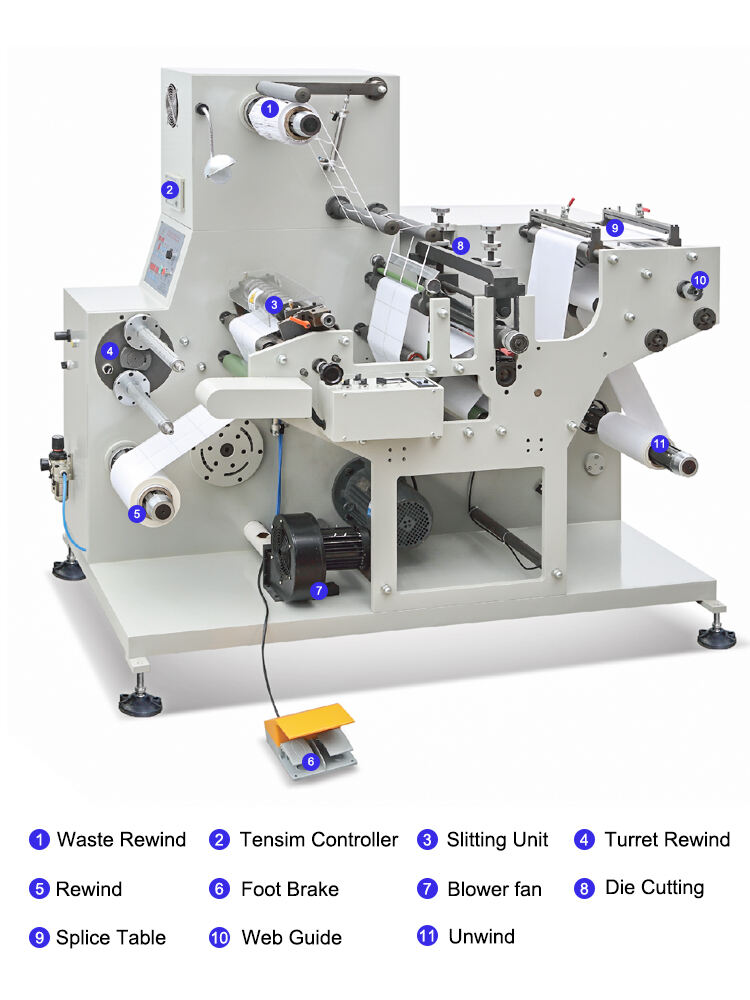 3 years warranty HSN-320  ROTARY DIE CUTTING MACHINE With Slitting Machine For Label supplier