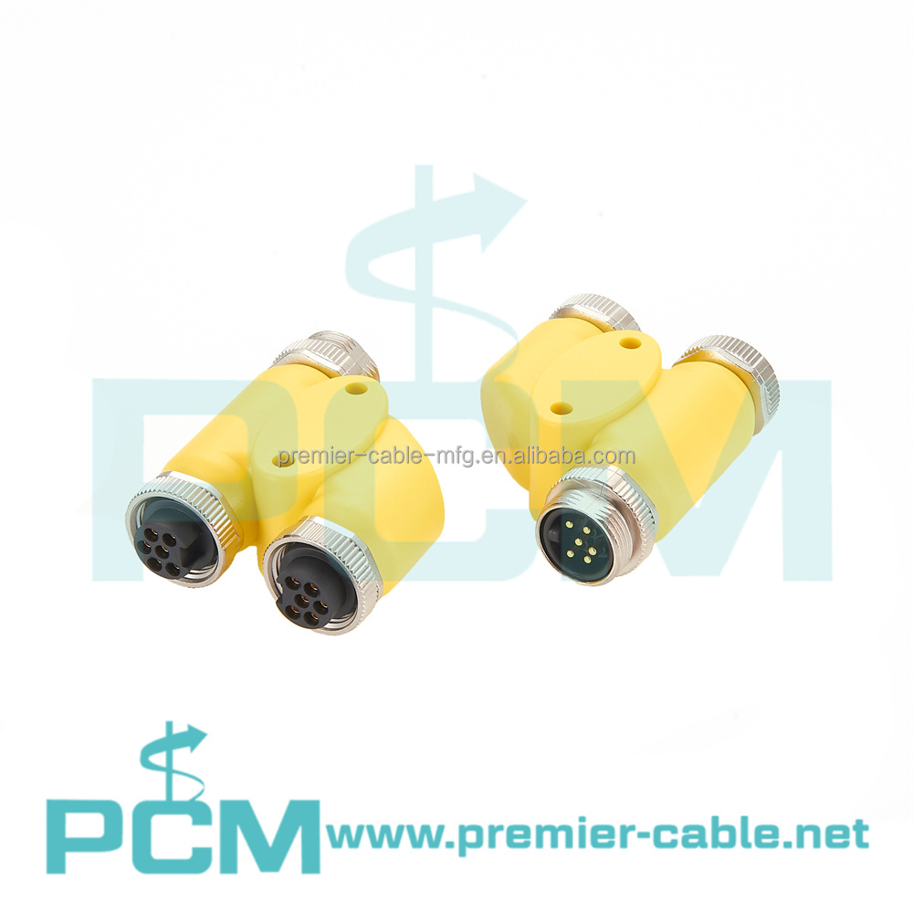 CANOpen MiniFast 7/8-16UN 6Pin Splitter H-Type Device Power Tee Connector manufacture