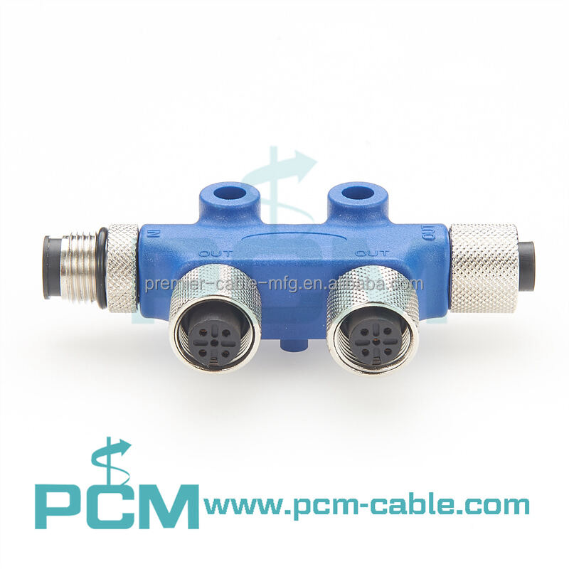 Circular Connector M12 Micro-C Splitter T-connector supplier