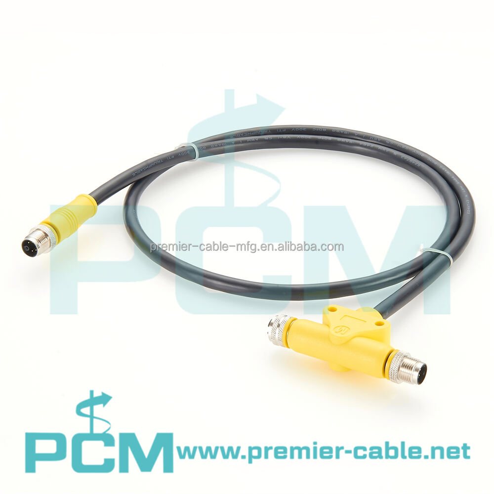 M12 Profibus M-Coding T Piece Cable for Fieldbus Controller I/O Boxes manufacture