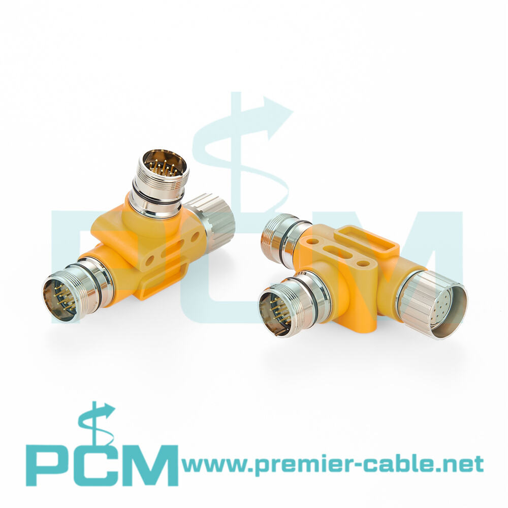 M23 Servo Motor Tee Splitter Signal Cable Connector Assembly details