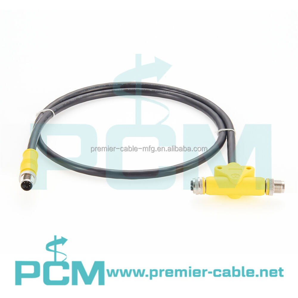 M12 Profibus M-Coding T Piece Cable for Fieldbus Controller I/O Boxes manufacture