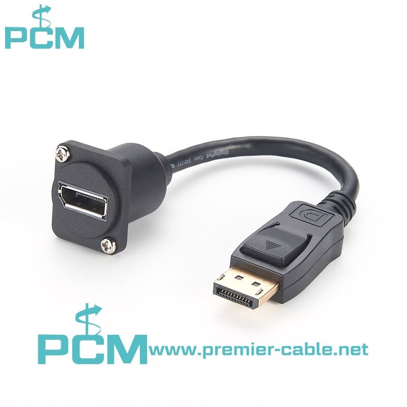 DisplayPort D-type Panel-Mount Extension Cable manufacture