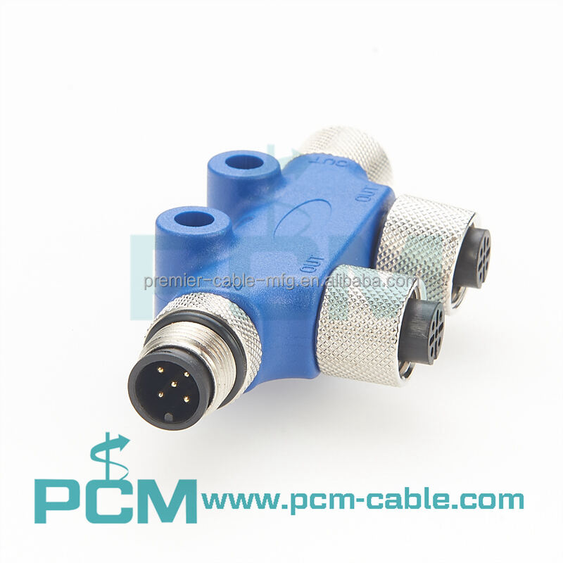 Circular Connector M12 Micro-C Splitter T-connector supplier