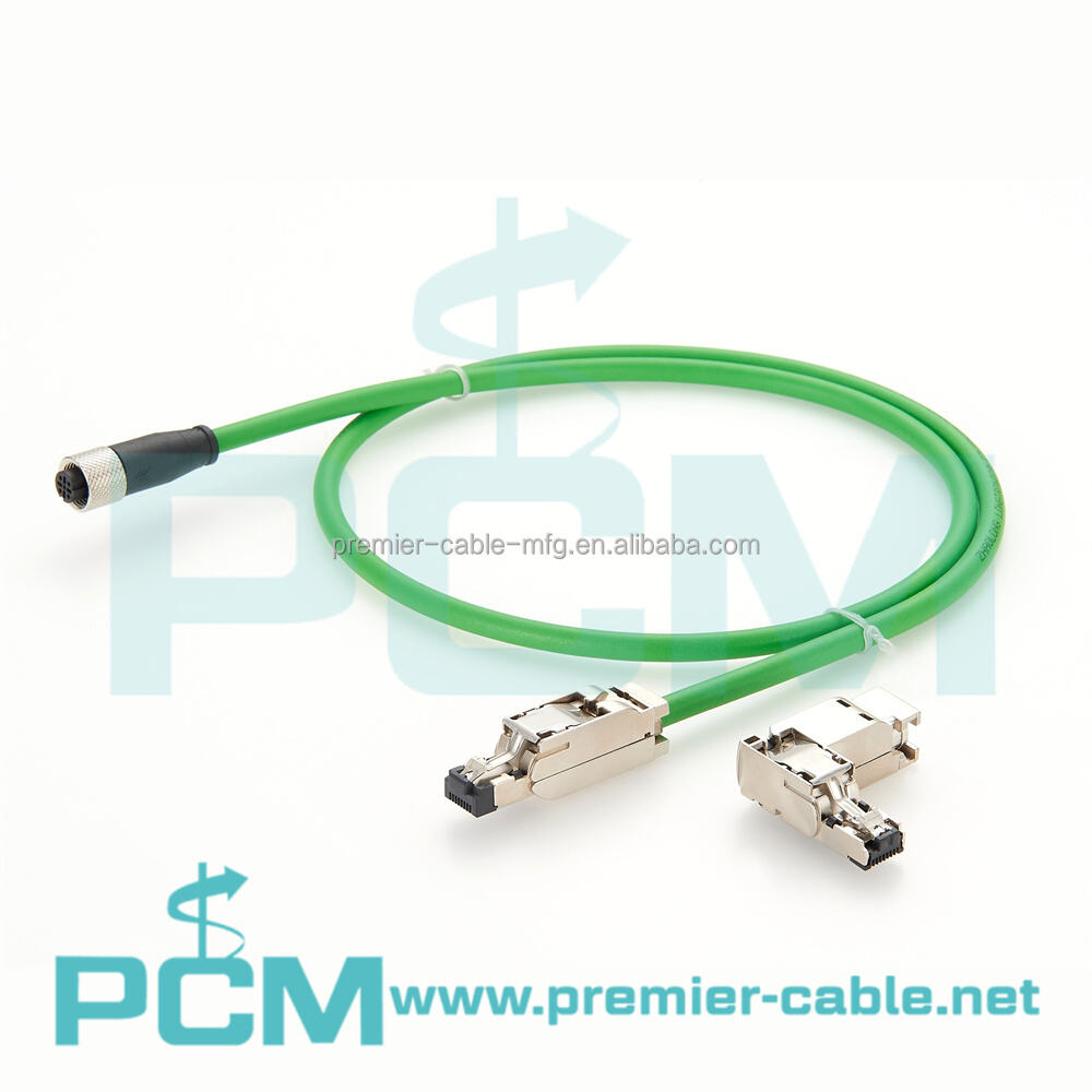 M12 D-Code Female to RJ45 Industrial Control Patch Cable details