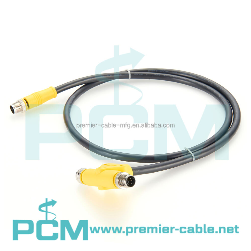 M12 Profibus M-Coding T Piece Cable for Fieldbus Controller I/O Boxes supplier