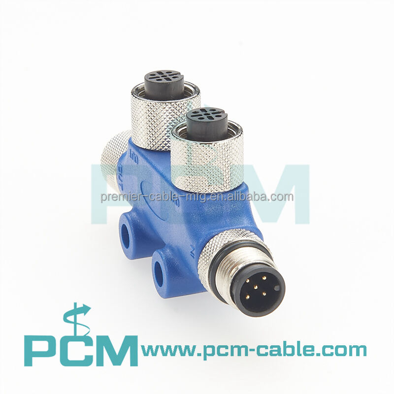 Circular Connector M12 Micro-C Splitter T-connector manufacture