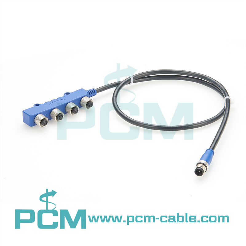 NMEA 2000 6 Port Multiport  Metal T Connector M12 With Wire Cable For Marine factory