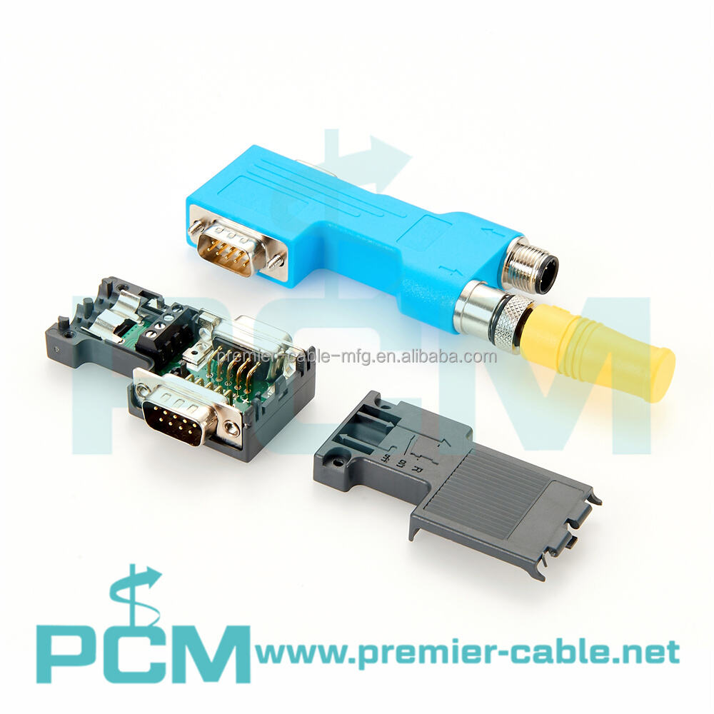 Siemens Profibus DP Bus M12 B-Coded to D-SUB Bus Connector manufacture