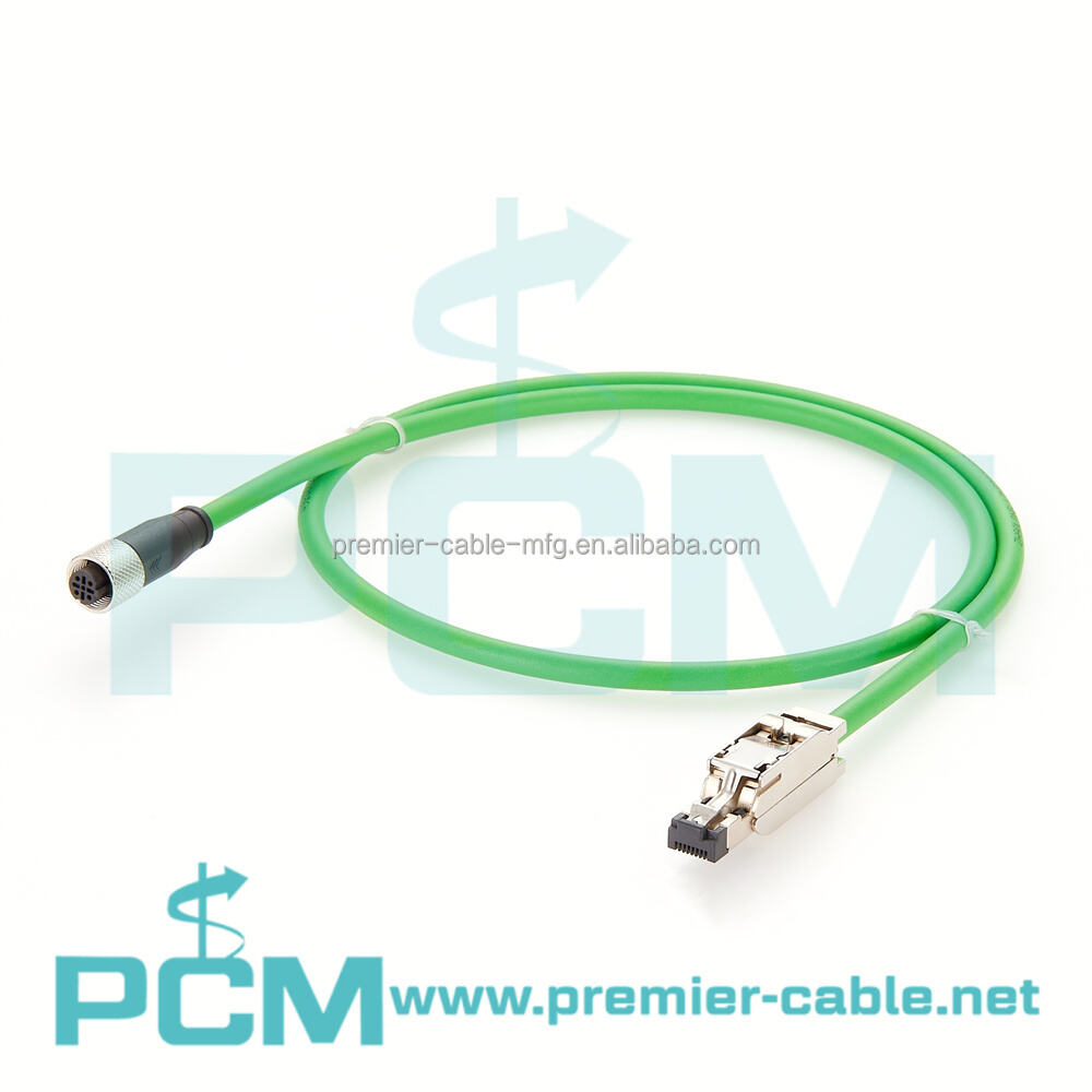 M12 D-Code Female to RJ45 Industrial Control Patch Cable factory