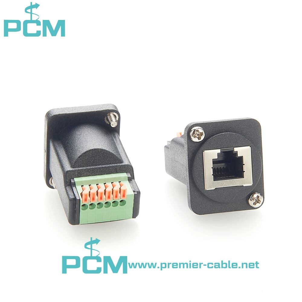 RJ11 RJ12 6P6C Breakout Board Terminal Block Connector, RJ12 Connector, RJ12 Cable, RJ12 to terminal block factory