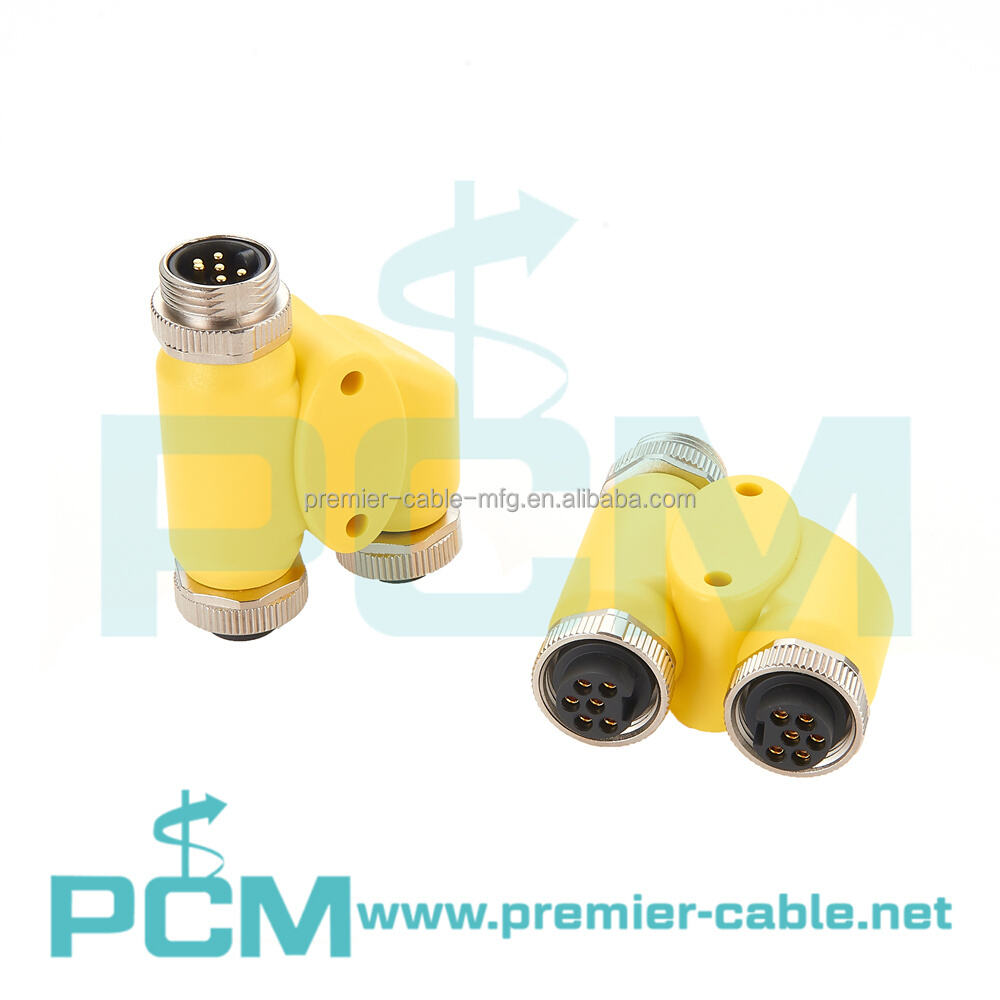 CANOpen MiniFast 7/8-16UN 6Pin Splitter H-Type Device Power Tee Connector manufacture