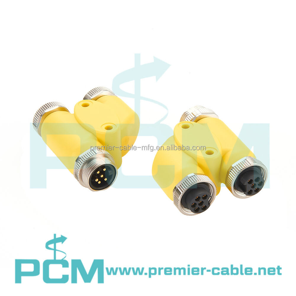 CANOpen MiniFast 7/8-16UN 6Pin Splitter H-Type Device Power Tee Connector manufacture