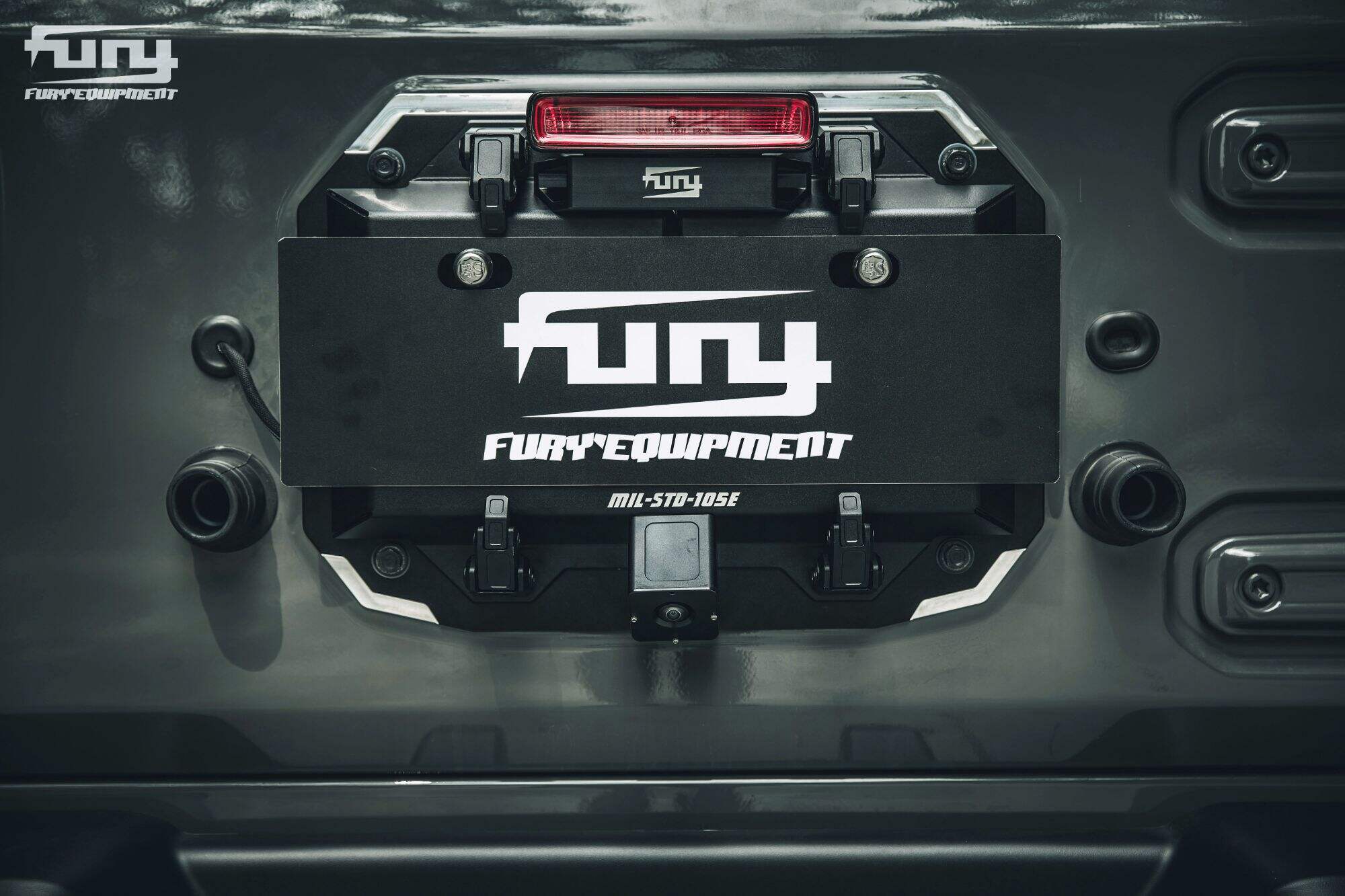 QUADRO DA PLACA DE LICENÇA DA PORTA DA CAUDA Fury para Jeep Wrangler