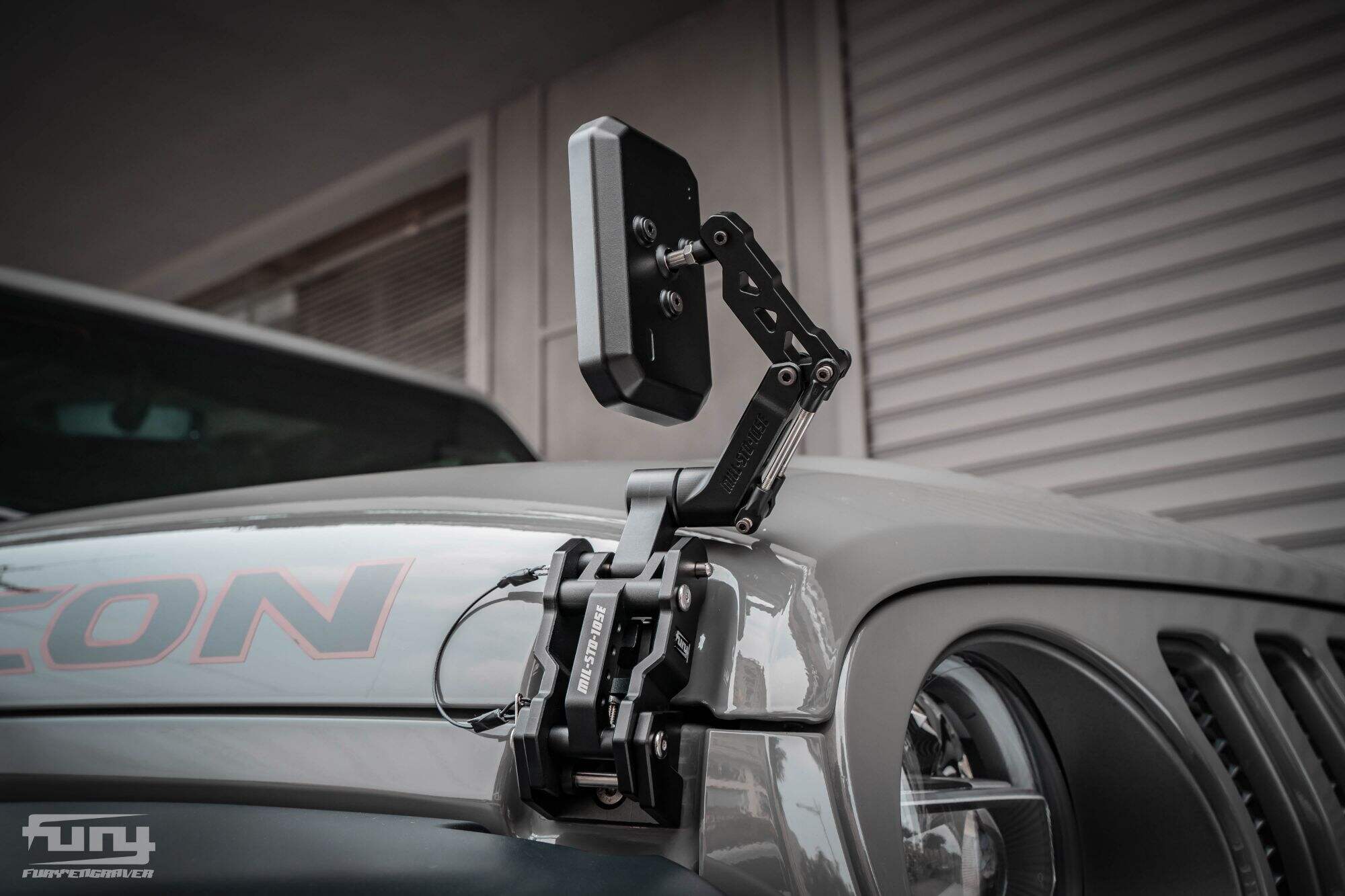 قفل غطاء محرك السيارة فيوري مع مرآة لسيارة جيب رانجلر