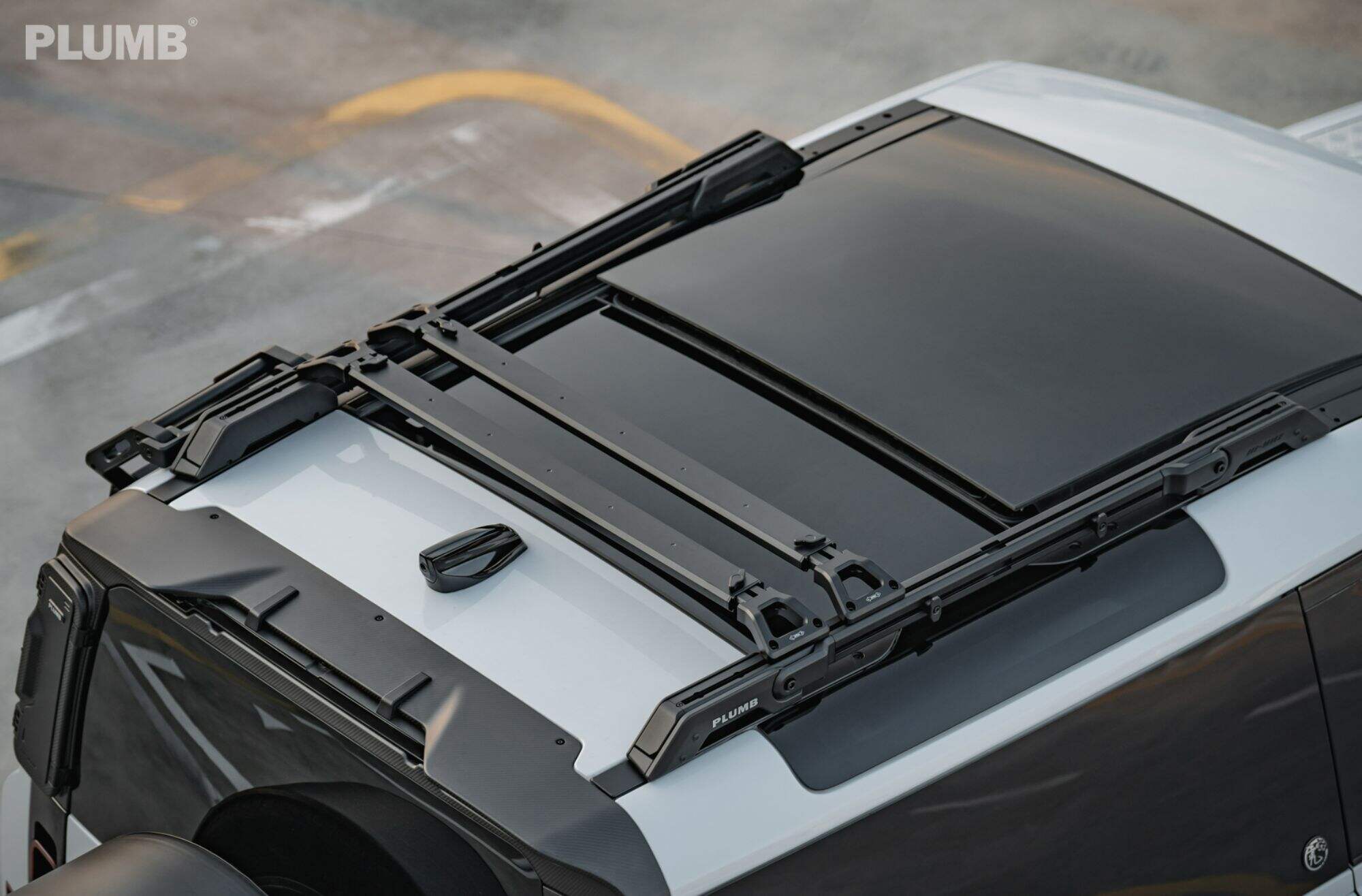Cremalheira de teto ajustável de alumínio prumo para Land Rover Defender 90