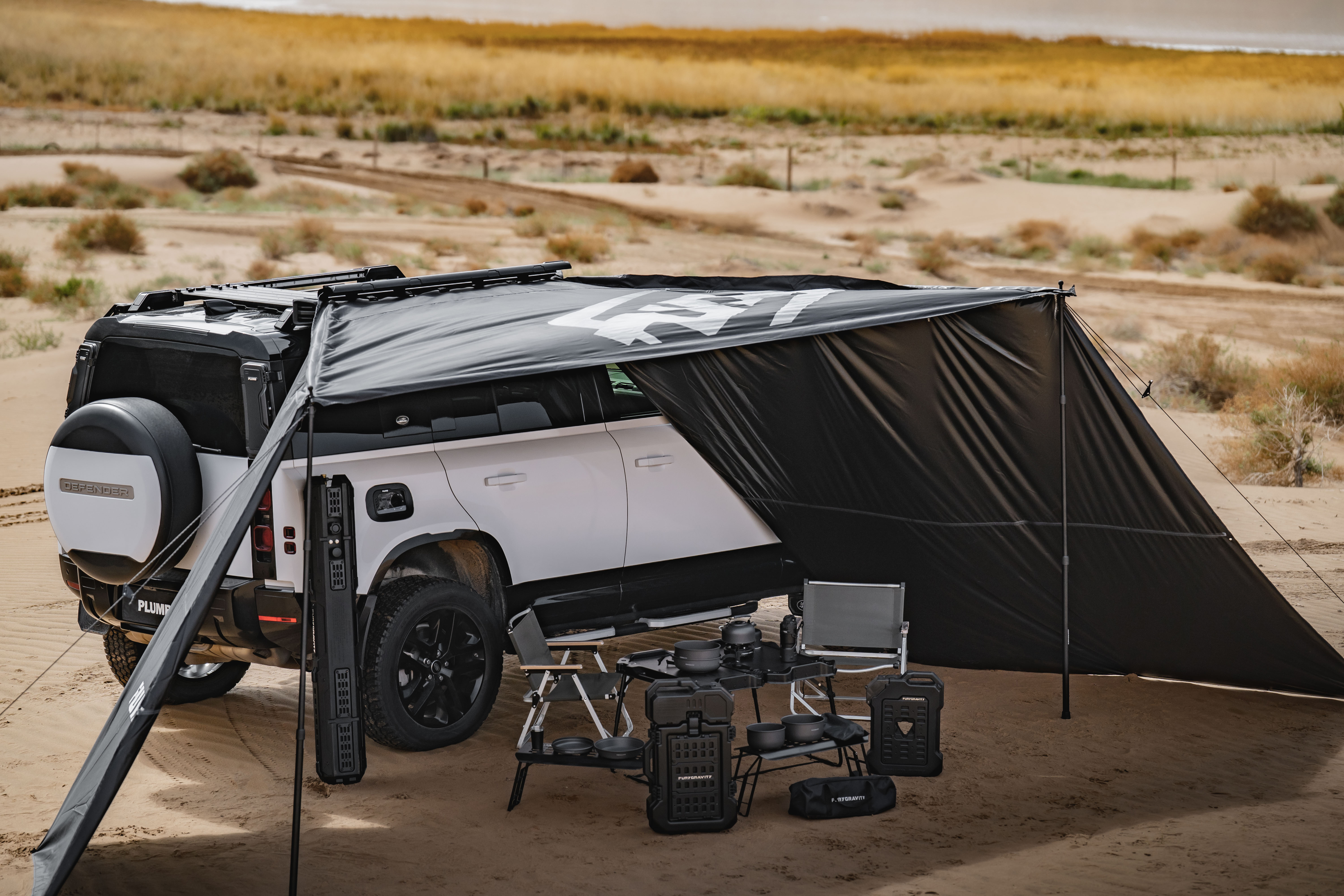 Fury Gravity Wrangler Car Side Tent Vinyl Canopy Outdoor Camping Tank 300 Off-Road Car Tent Gear