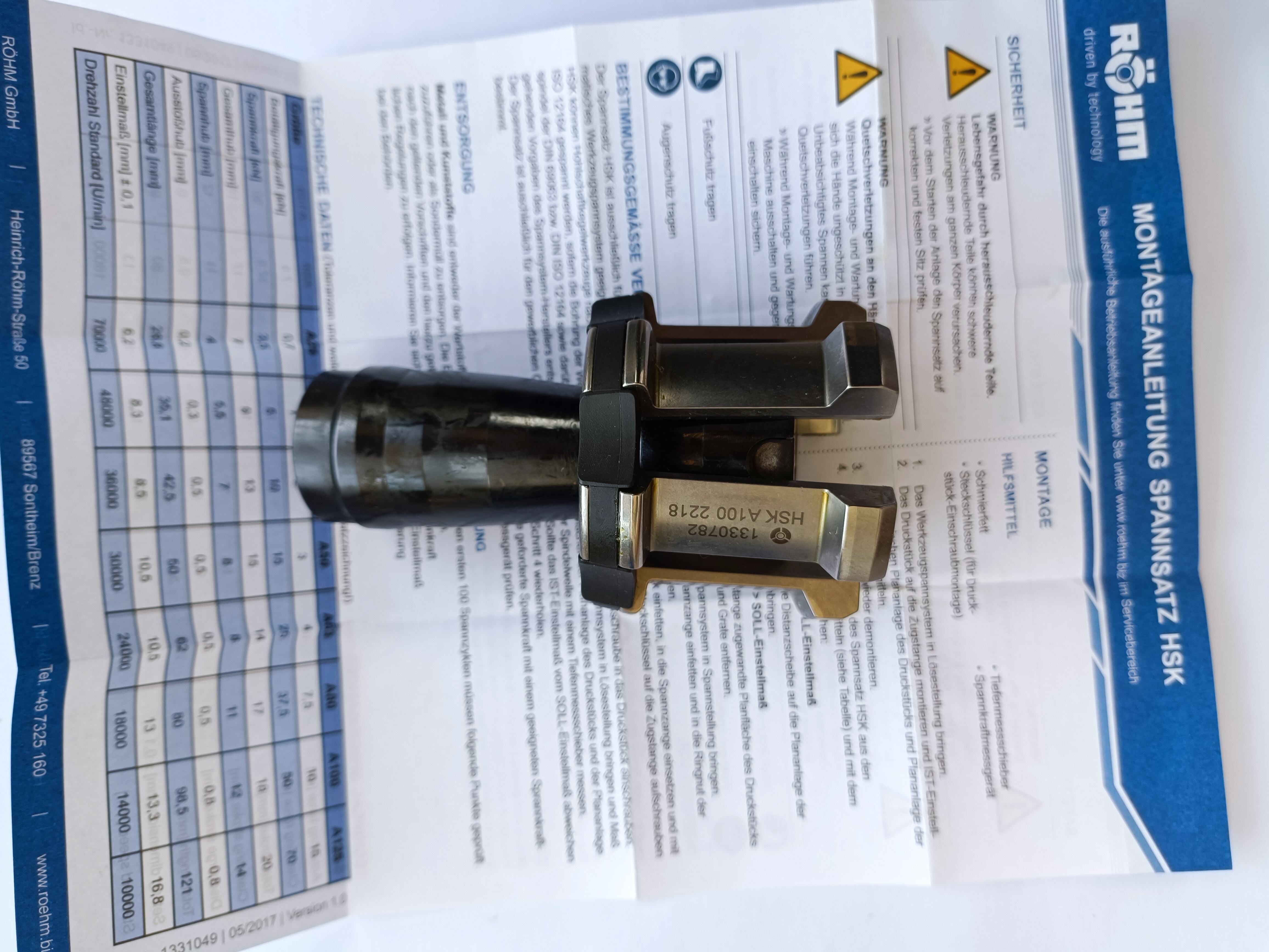 Gripper BT50 MAS-1 for TOSHIBA Machinery MC100 spindle factory