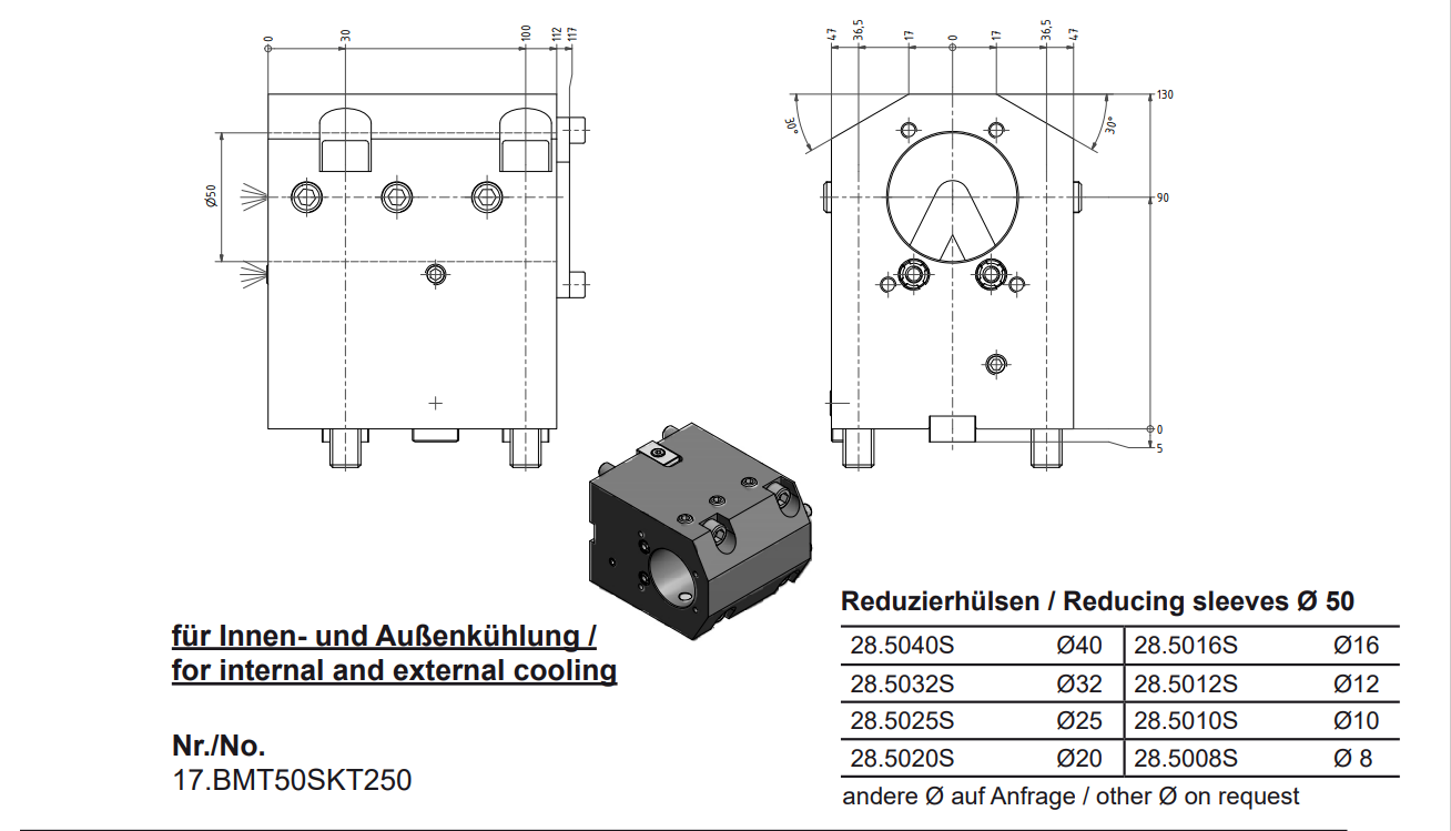 Bohring bar holder BMT45 for Doosan PUMA CNC lathe turrets manufacture