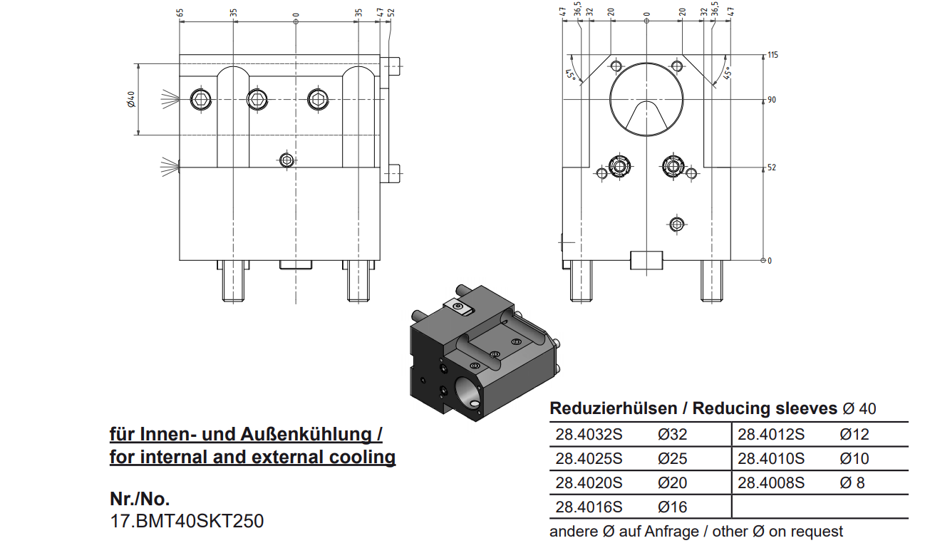 Bohring bar holder BMT45 for Doosan PUMA CNC lathe turrets supplier