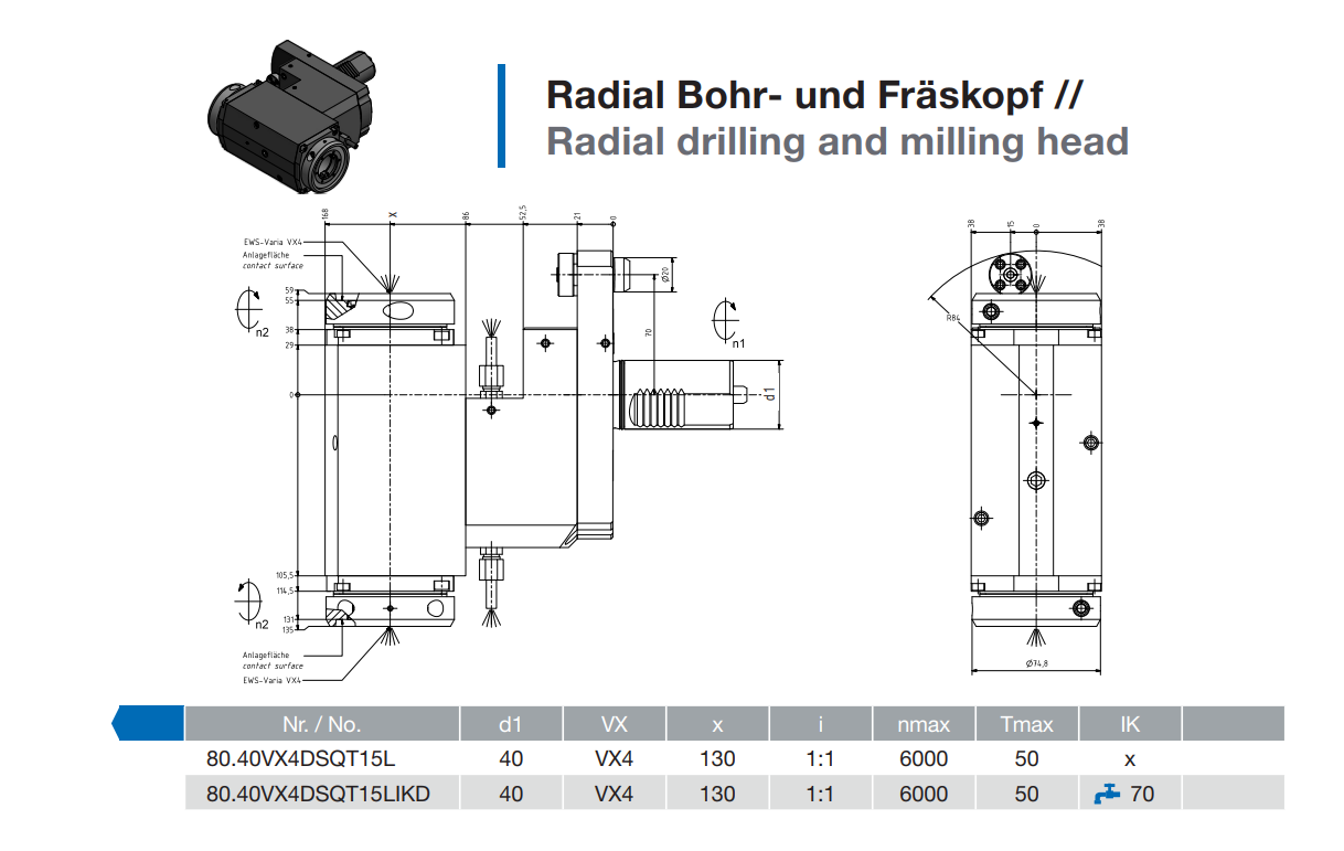 Drilling and milling head 50.40V3MP610R for Mazak MP610 Turret supplier