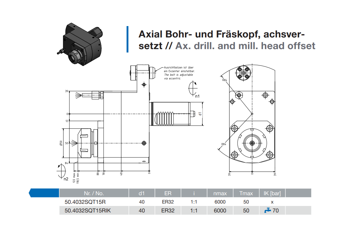 Drilling and milling head 50.40V3MP610R for Mazak MP610 Turret manufacture