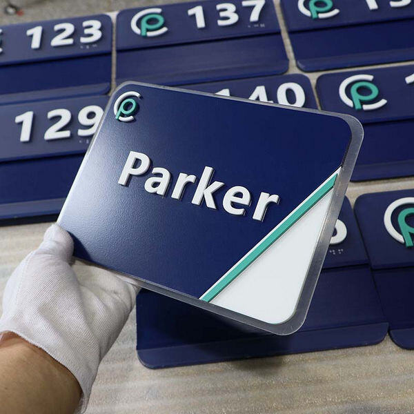 Keep your workspace organized with easy-to-read door name plates.