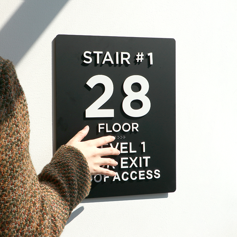 Braille Signage and Wayfinding-Building sign