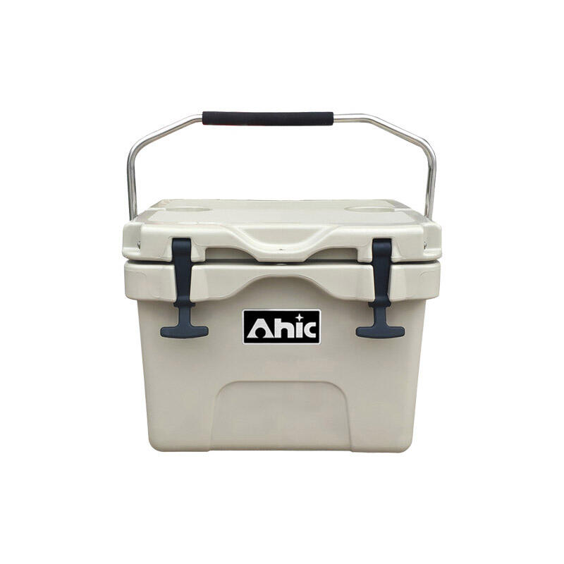 AH15 Ice Cooler Box - Heavy-Duty Stainless Steel Handle, One-Handed Carrying