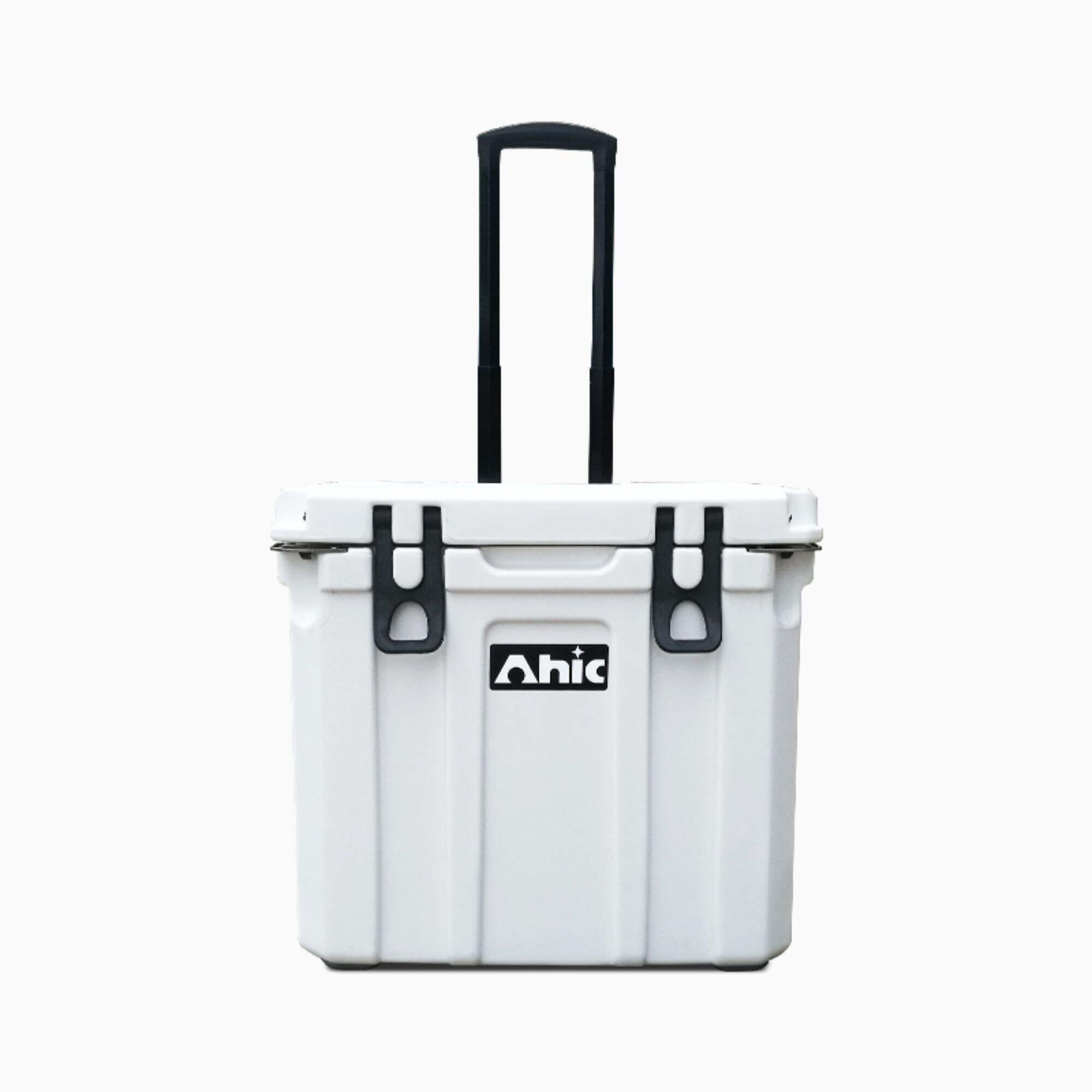 AHIC DL35 Rolling Cooler -2 Cup Holders,Heavy-Duty Wheels, 5-Day Ice Retention