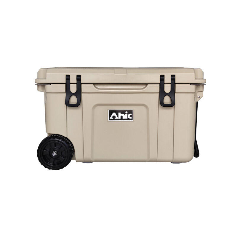 AHIC DL55 Tan Ice Chest on Wheels -Fresh Food Preservation,Skid-Resistant Feet