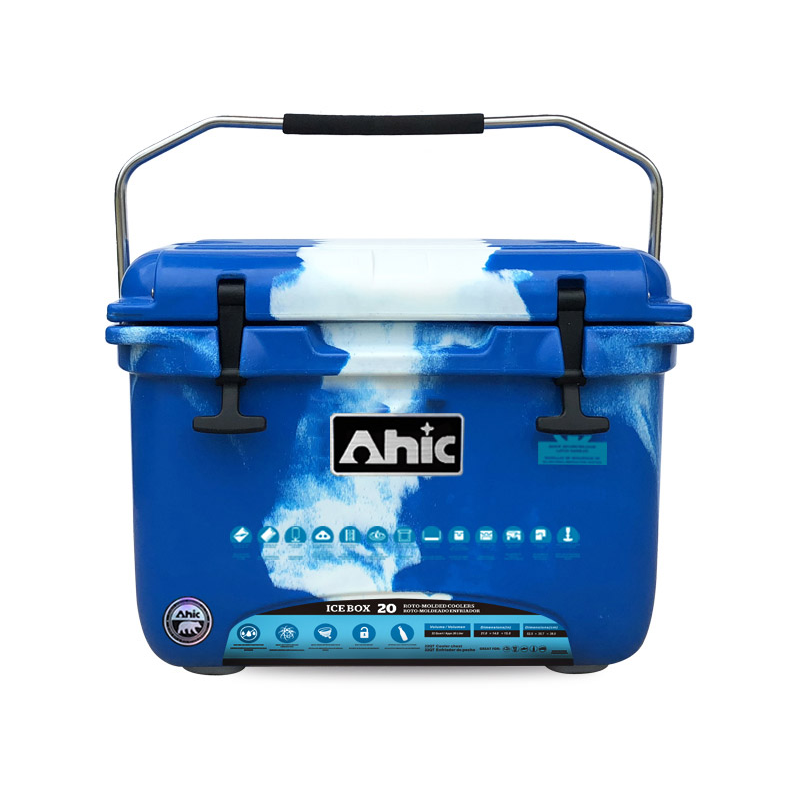 22 Quart Multi-Color Blue White Cooler - AHIC Camo Series, Unique Design