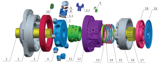 Hydraulic drive radial piston MS/MSE 02/05/08/11/18/25/35/50/83/125 poclain wheel motor factory